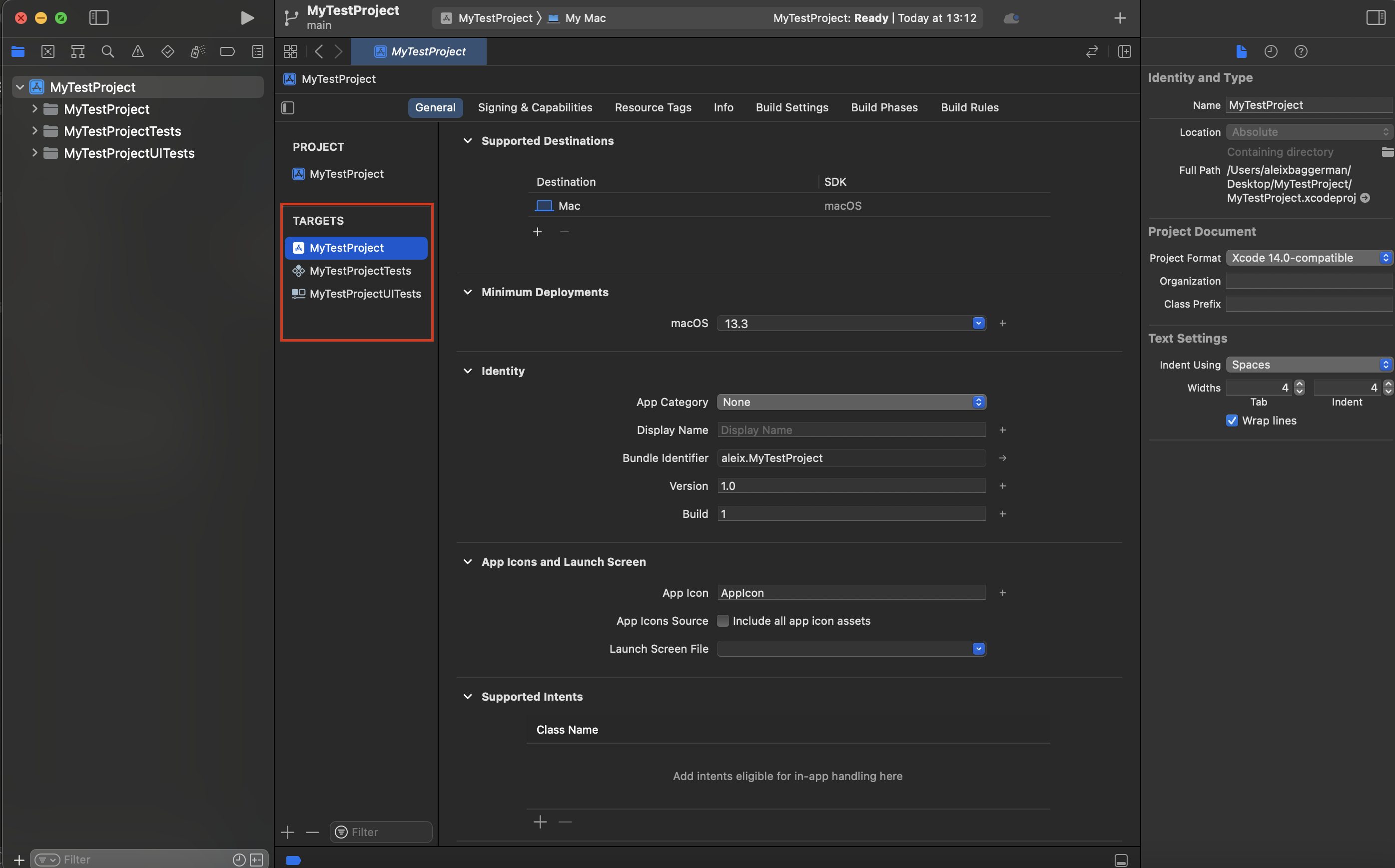 Targets in Xcode